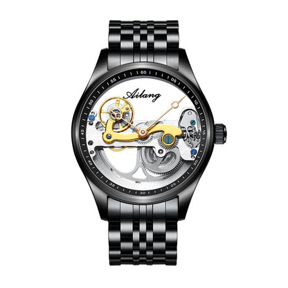 Automatisk mekanisk klocka Creative Hollow Male Watch Generation silikonbandklocka