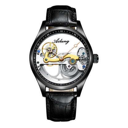 Automatisk mekanisk klocka Creative Hollow Male Watch Generation silikonbandklocka