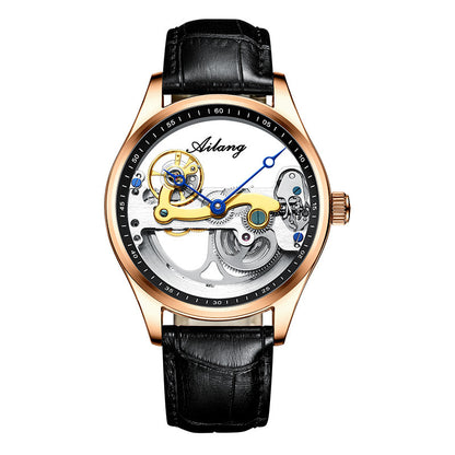 Automatisk mekanisk klocka Creative Hollow Male Watch Generation silikonbandklocka