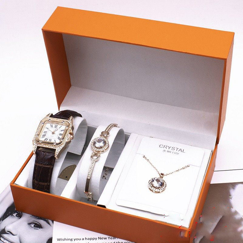 Wrist Watch Set Foreign Trade Watches Women New Necklace Bracelets Wristwatches Women