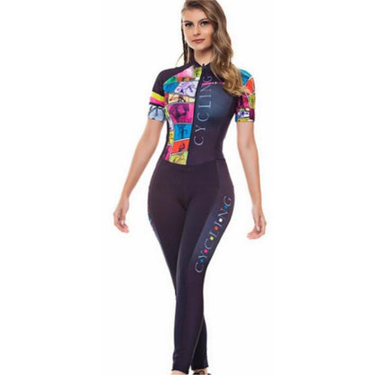 Female Dunas Cycling Suit Jumpsuit Trousers And Short Sleeves Monkey Little Cyclist Bike Clothing Womens Gel Cycling Set On Sale