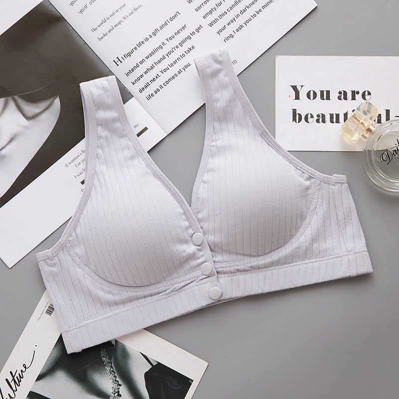 Nursing Bra, Vest-Style, Gather-Up Anti-Sagging, Breastfeeding Pregnant Women Underwear, Women's Pregnancy Cotton Summer Thin Bra