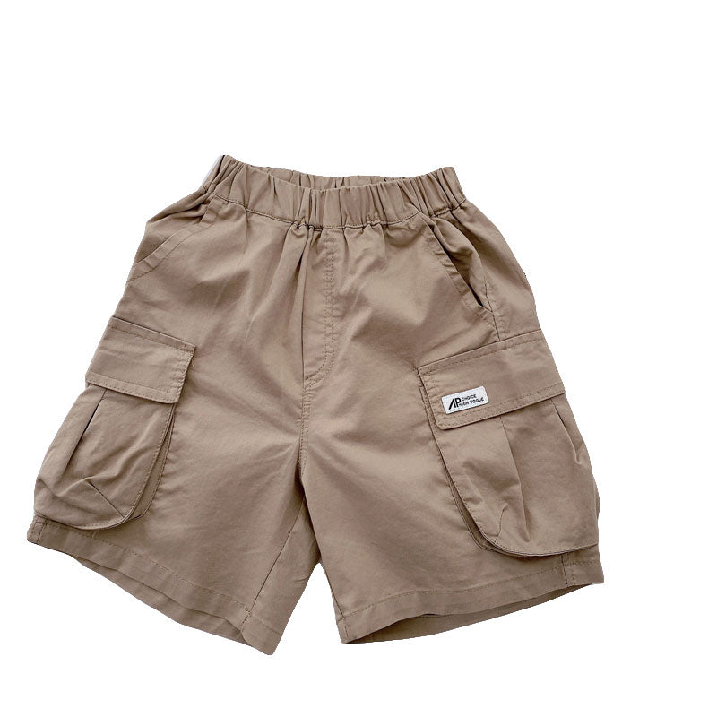 Magic West Children"s Summer New Thin Cotton Tooling Shorts Boys" Korean Cool Loose Baby Pants