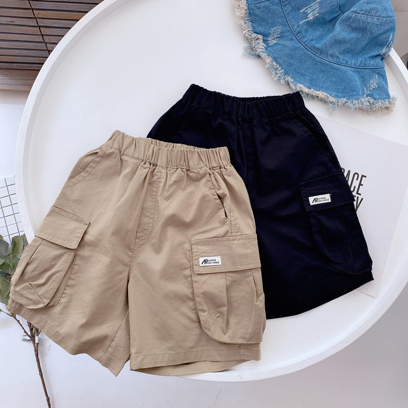 Magic West Children's Summer New Thin Cotton Tooling Shorts Boys" Koreanska Cool Loose Baby Byxor