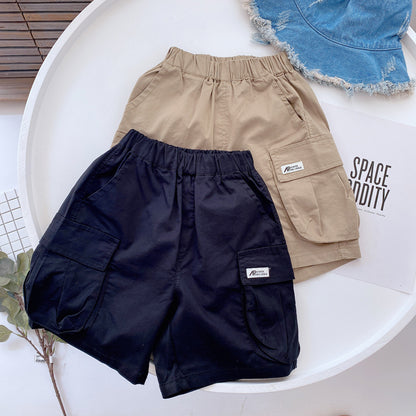 Magic West Children's Summer New Thin Cotton Tooling Shorts Boys" Koreanska Cool Loose Baby Byxor