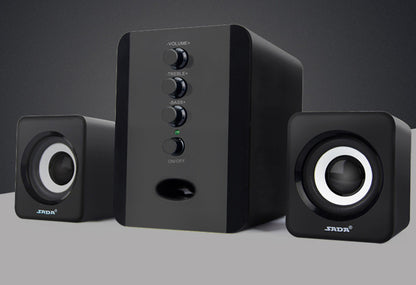 Högtalare Dator D-202 Kombination Musikspelare Subwoofer Soundbox Smartphones Stereo