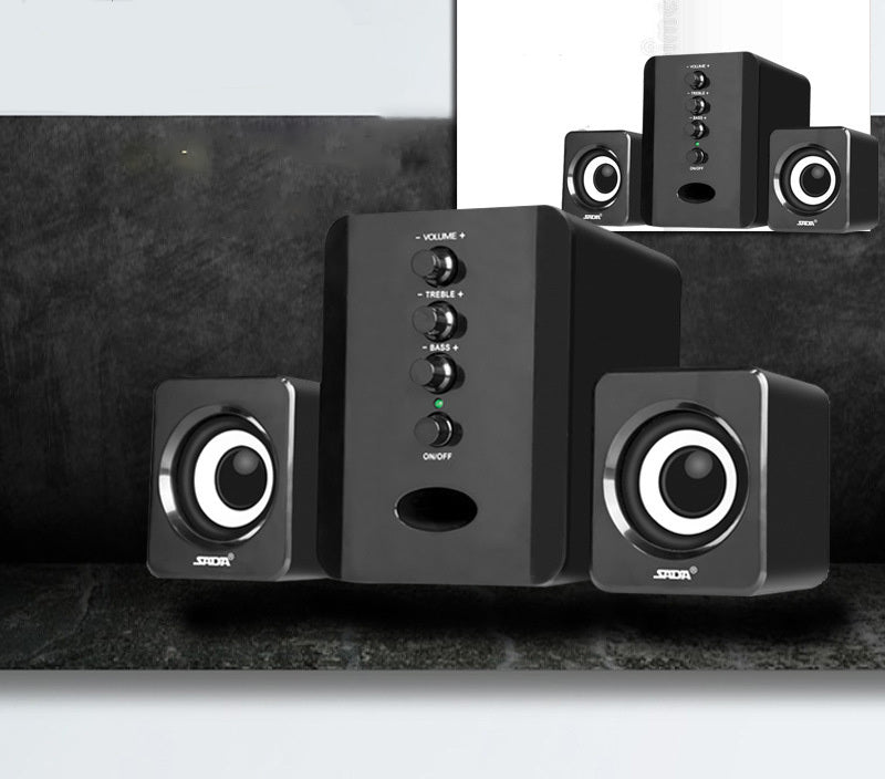 Högtalare Dator D-202 Kombination Musikspelare Subwoofer Soundbox Smartphones Stereo