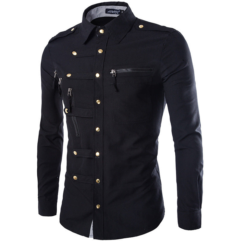 Brand Men Shirt Fashion Design Mens Slim Fit Cotton Dress Shirt Stylish Long Sleeve Shirts Chemise Homme Camisa Masculina