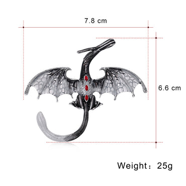 Broche dragon de dessin animé personnalisée, Broche légère assortie avec tout, tout mat