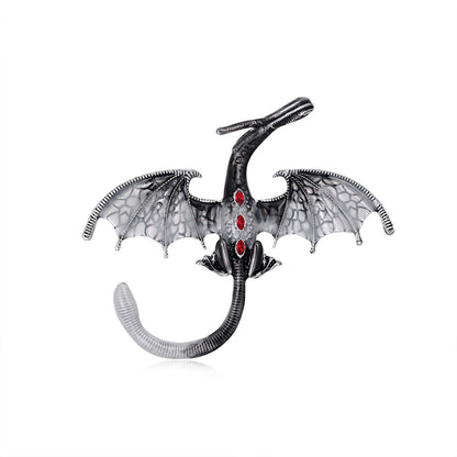 Broche dragon de dessin animé personnalisée, Broche légère assortie avec tout, tout mat