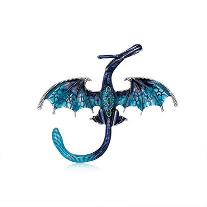 Broche dragon de dessin animé personnalisée, Broche légère assortie avec tout, tout mat