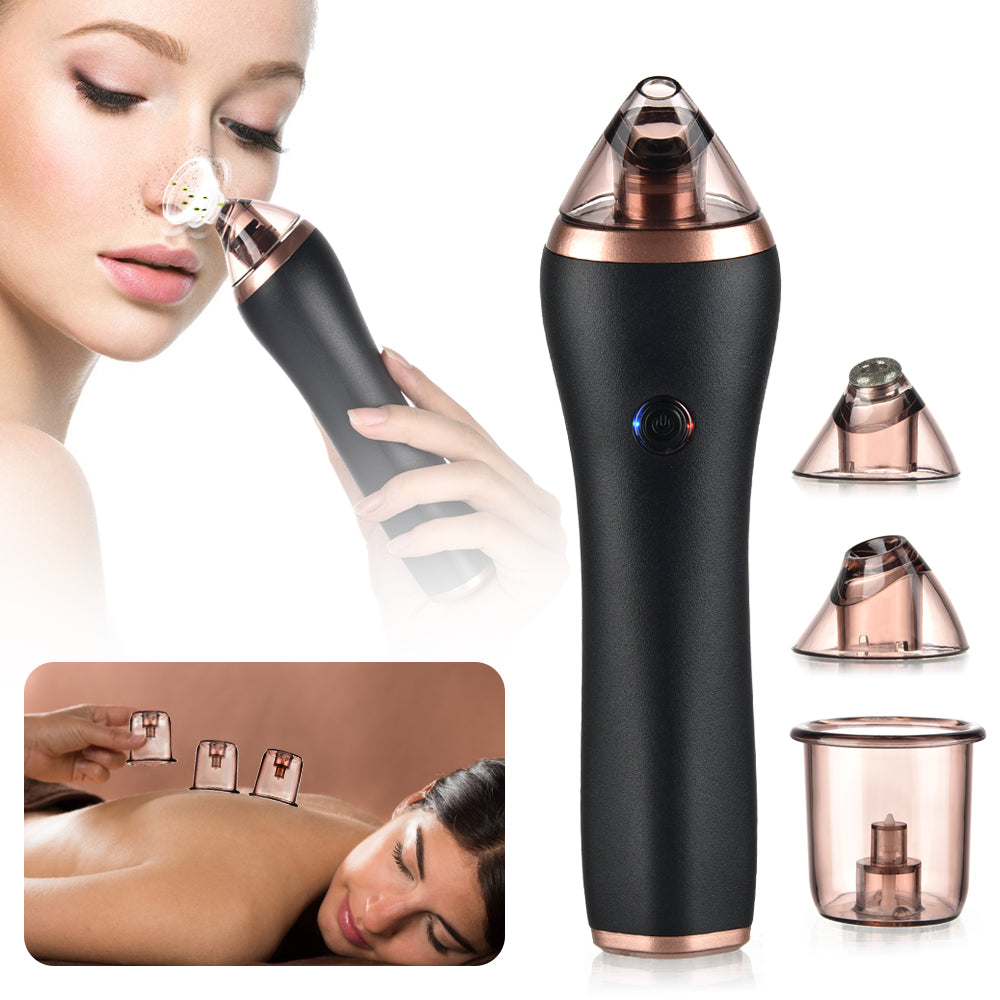 4 in 1 kropp Guasha Cupping Blackhead Remover Machine Facial Pore djup rengörande skönhet hudvård