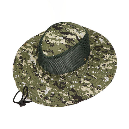 Outdoor Hat Digital Camouflage Hat Fisherman Hat Fishing Hat Sun Visor Big Brim Hat Mountaineering Hat Benni Hat Korea