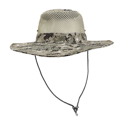 Outdoor Hat Digital Camouflage Hat Fisherman Hat Fishing Hat Sun Visor Big Brim Hat Mountaineering Hat Benni Hat Korea