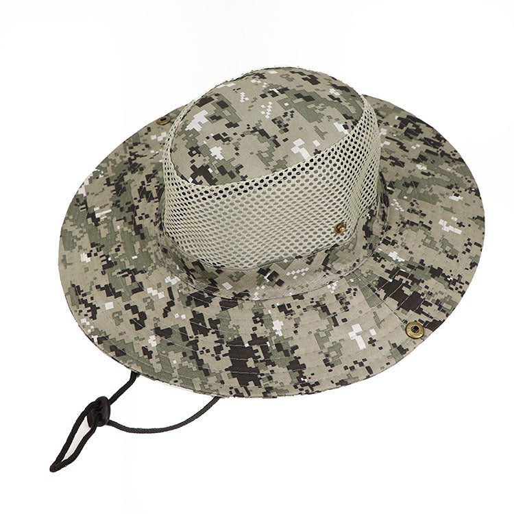 Outdoor Hat Digital Camouflage Hat Fisherman Hat Fishing Hat Sun Visor Big Brim Hat Mountaineering Hat Benni Hat Korea