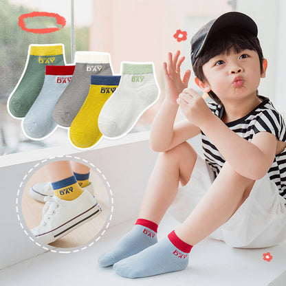 Mesh Boneless Suture Cartoon Boys And Girls Socks Thin Baby Socks