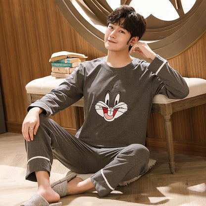 Men's Long Sleeve Comfortable Loose Pajama Set