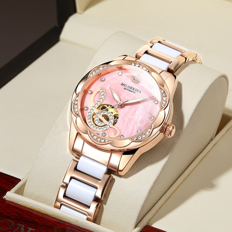 New Designer Mechanical Watches Women Luxury Top Brand Ceramic