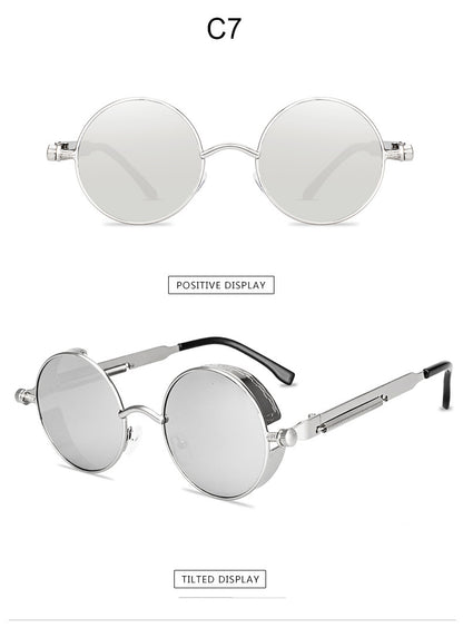 Fashion Steampunk Metal Spring Foot Sunglasses