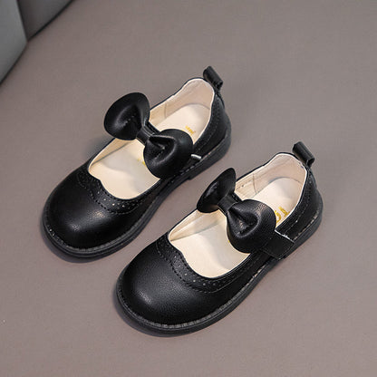 Spring And Autumn New Girls Princess Shoes Soft Sole Children Peas Shoes Foreign Students Small Leather Shoes Middle And Small Children Korean