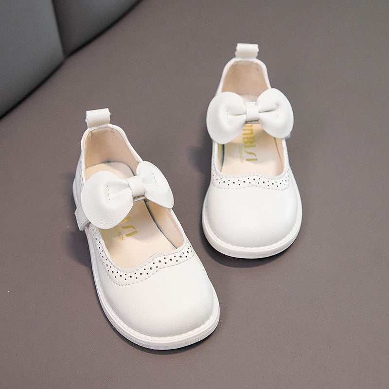 Spring And Autumn New Girls Princess Shoes Soft Sole Children Peas Shoes Foreign Students Small Leather Shoes Middle And Small Children Korean