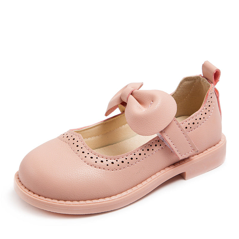 Spring And Autumn New Girls Princess Shoes Soft Sole Children Peas Shoes Foreign Students Small Leather Shoes Middle And Small Children Korean