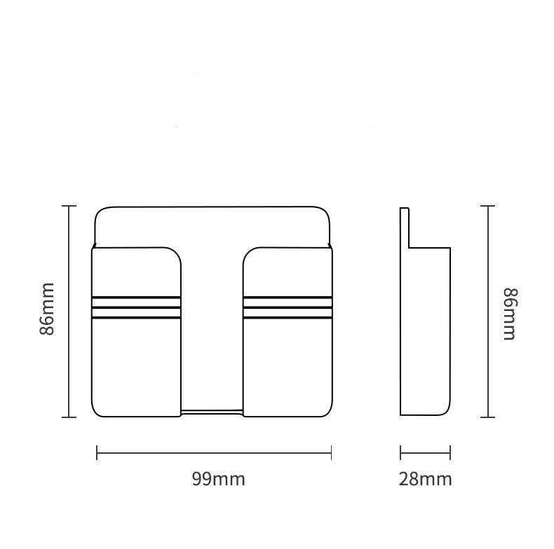 Mobiltelefon laddning Lagring Rack Punch-fri Sticky Storage Box