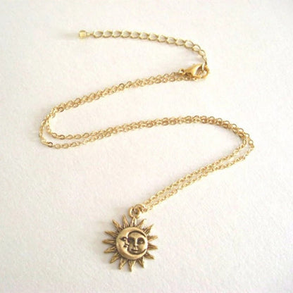 Sun Moon Pendant Necklace Charm Necklace Necklace For Woman Choker Jewelry Gift