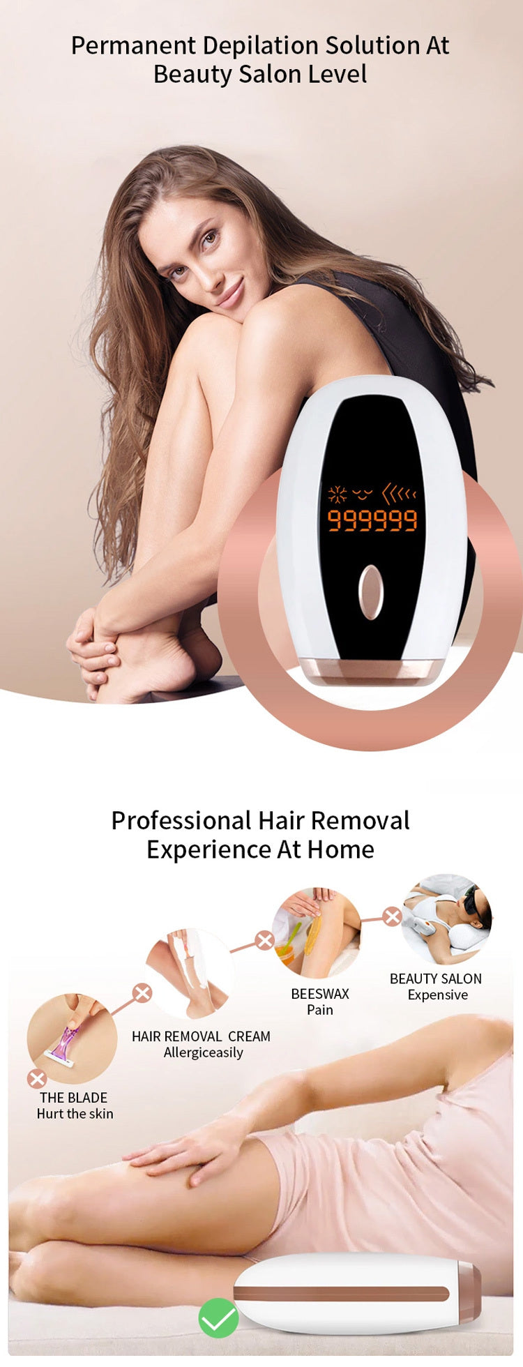 Multi-Function Freezing IPL System - Advanced Hair Removal for Men & Women
