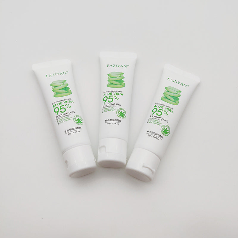 Crème pour le visage à l'aloe Vera, Gel apaisant, soins de la peau, élimination de l'acné, Lotion hydratante après soleil, réparation de la peau, 60G