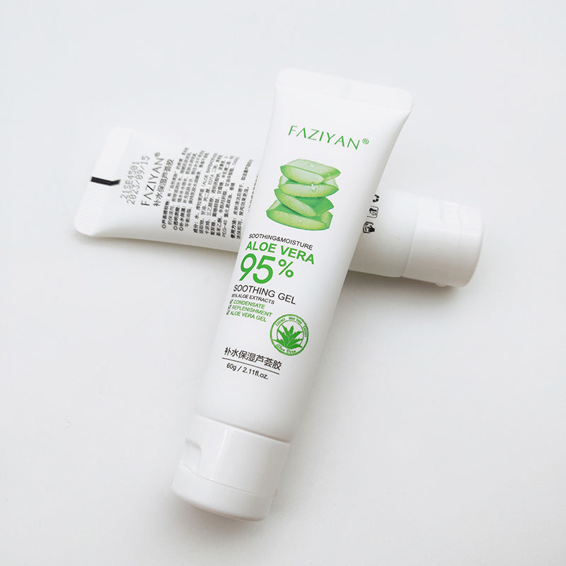 Crème pour le visage à l'aloe Vera, Gel apaisant, soins de la peau, élimination de l'acné, Lotion hydratante après soleil, réparation de la peau, 60G