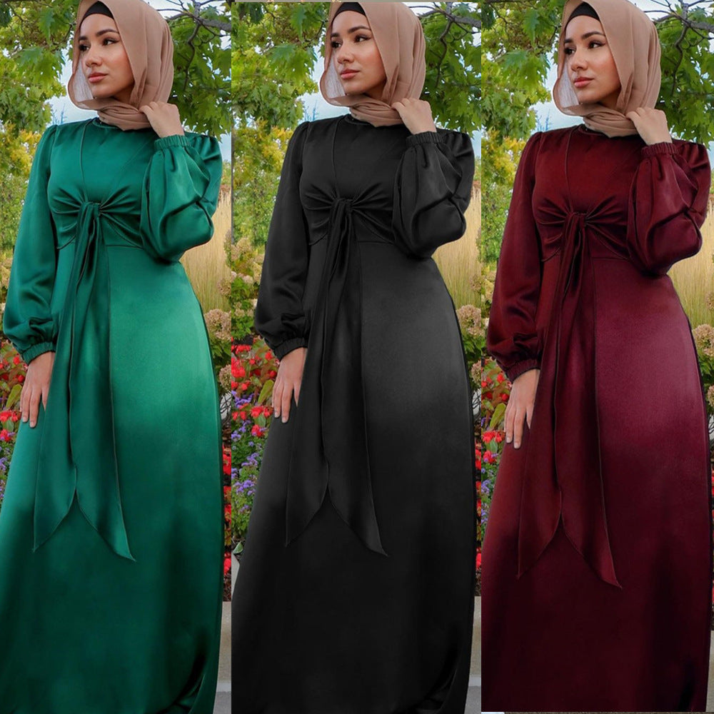 Ramadan Eid moubarak Caftan dubaï Abaya turquie musulmane Hijab Satin vêtements Islam Caftan Marocain vêtements robes Robe Fema