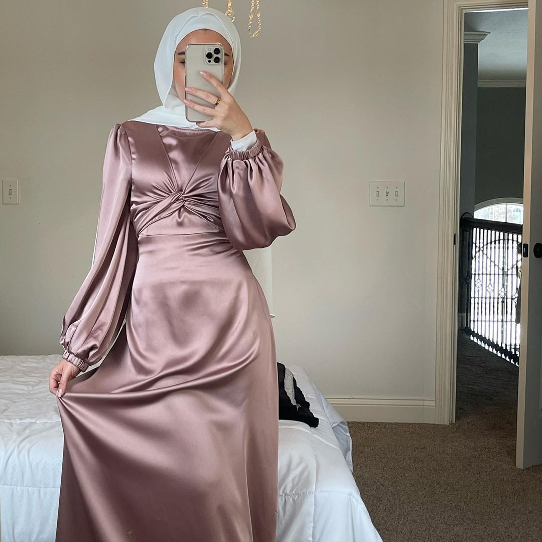 Ramadan Eid moubarak Caftan dubaï Abaya turquie musulmane Hijab Satin vêtements Islam Caftan Marocain vêtements robes Robe Fema