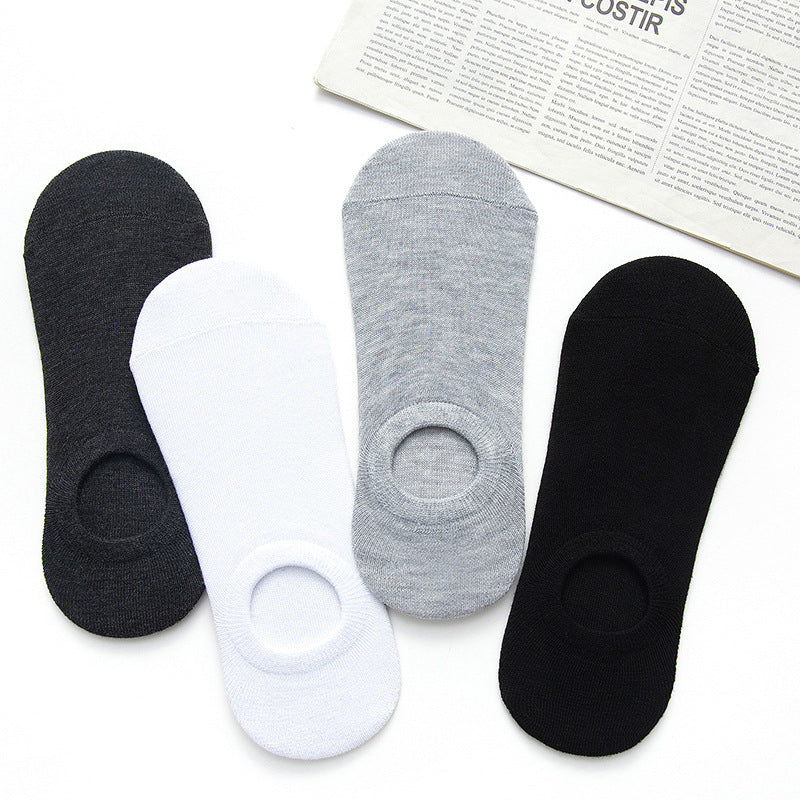 Socks Men And Women Solid Color Boat Socks Spring Invisible Socks Socks Socks Net Red Men'S Socks