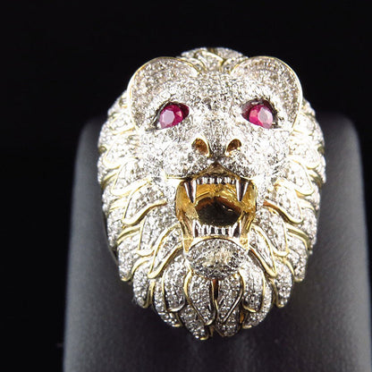 Milangirl New Creative Lion Head Punk Luxury Rings For Men Party Club Fashion Gothic Championship Rings Jewelry