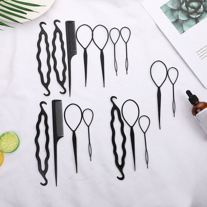 Braided Hair Travel Kit - Hair Sectioning Clips, Hair Comb, Extension Needle, Pattern Hairstylist Tools