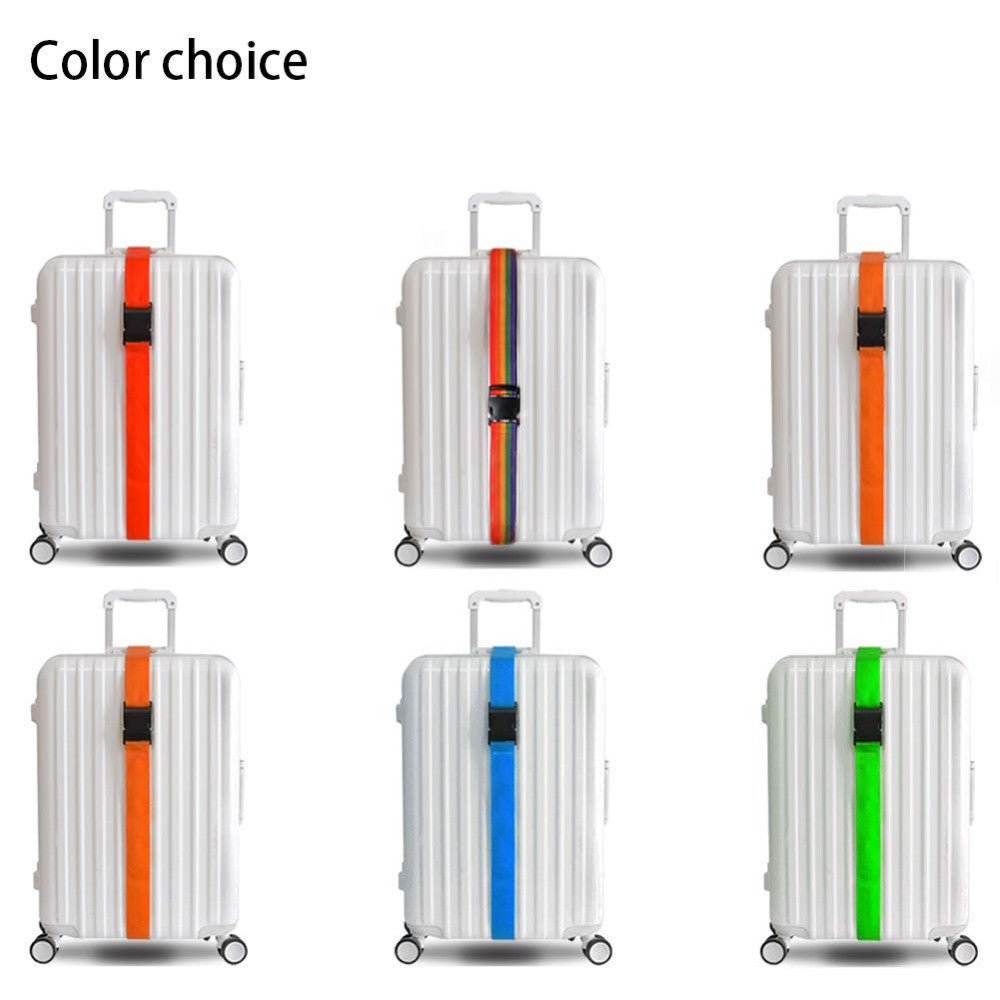 Sangles de bagages de voyage avec serrure en Nylon réglable, 7 couleurs, ceinture de protection, accessoires de voyage, ceinture d'emballage de valise