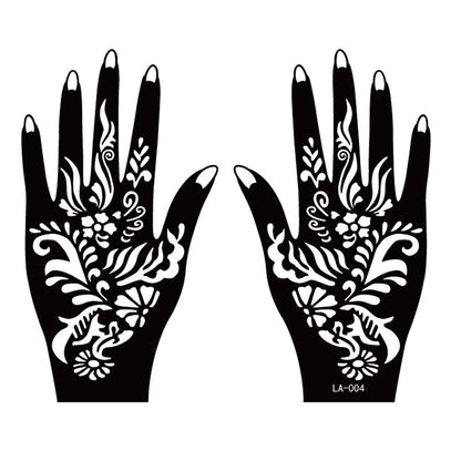 2 ark hand Tattoo Decal Henna Stencil temporärt