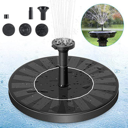 Solar Fountain  Water  Outdoor Garden Circular Floating Water Landscape