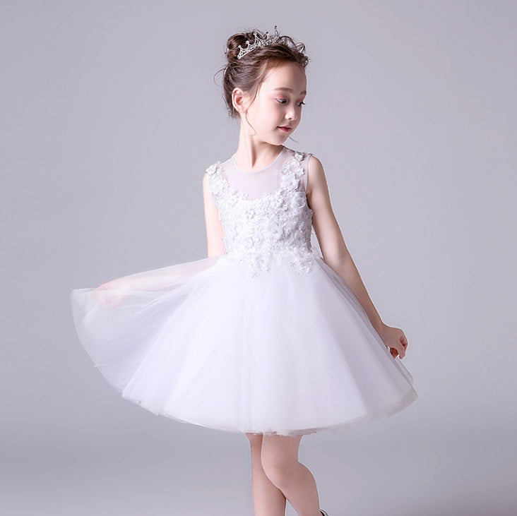 Girls'Piano Postumes, Flower Girl Evening Dresses, Wedding Dresses, Princess Dresses, Catwalks, Children's Little Hosts, Fluffy Gauze Skirts, Summer