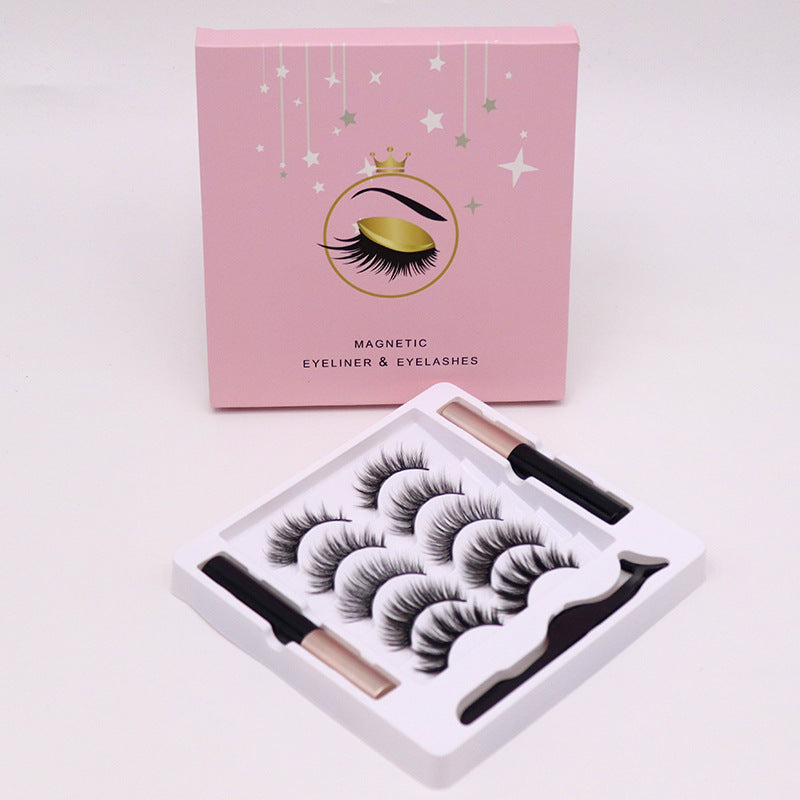 Falsk ögonfrans Coffret Eyeliner Liquide ögonfrans Magnet ögonfransar