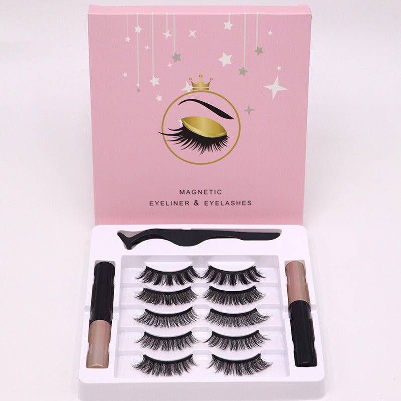 Falsk ögonfrans Coffret Eyeliner Liquide ögonfrans Magnet ögonfransar