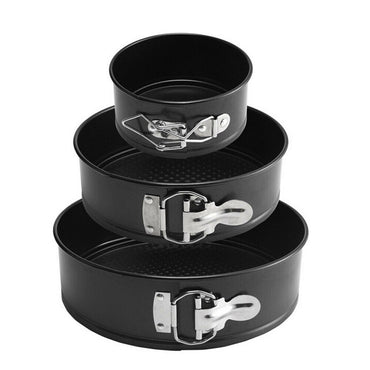 3ST SET Non Stick Tårta Tier Form Bakform Bakplåt Spring Form Rund Bakform