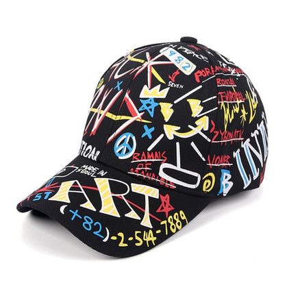 Nytt VAD Graffiti Baseball Cap Hip Hop Tide Hat sommar resor Shade Caps män kvinnor utomhus Sport Casual Hats Snapbacks Hattar Gorr