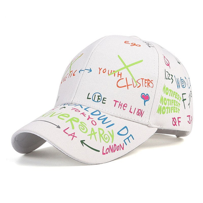 Nytt VAD Graffiti Baseball Cap Hip Hop Tide Hat sommar resor Shade Caps män kvinnor utomhus Sport Casual Hats Snapbacks Hattar Gorr