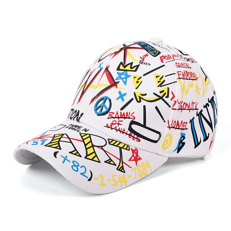 Nytt VAD Graffiti Baseball Cap Hip Hop Tide Hat sommar resor Shade Caps män kvinnor utomhus Sport Casual Hats Snapbacks Hattar Gorr