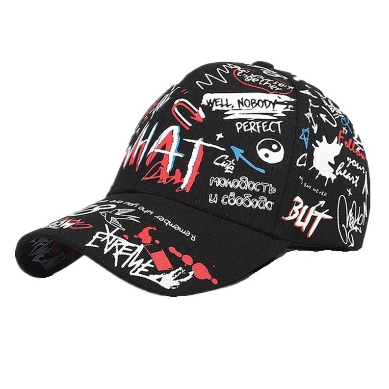 Nytt VAD Graffiti Baseball Cap Hip Hop Tide Hat sommar resor Shade Caps män kvinnor utomhus Sport Casual Hats Snapbacks Hattar Gorr