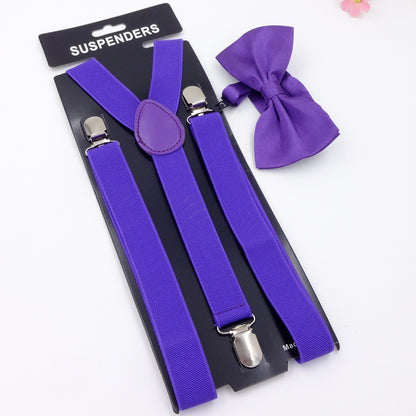 Men's Back Tie Bow Tie Suspenders - Formal Distinction