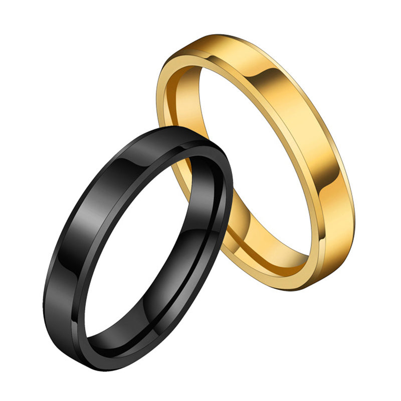 Stainless Steel Ring for Women Men Fashion Gold Color Finger Rings Wedding Band Jewelry Gift