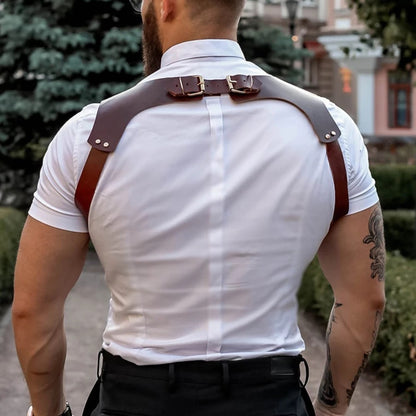 Men's Leather Bondage Suspenders Personalized - Bold Expression